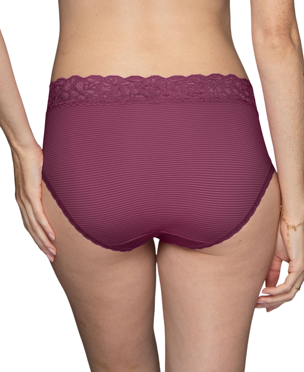 VANITY FAIR WOMEN'S FLATTERING LACE HI-CUT PANTY UNDERWEAR 13280, EXTENDED SIZES AVAILABLE 