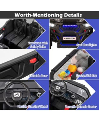 12V 2-Seater Kids Ride on UTV with Slow Start Function and Music Player