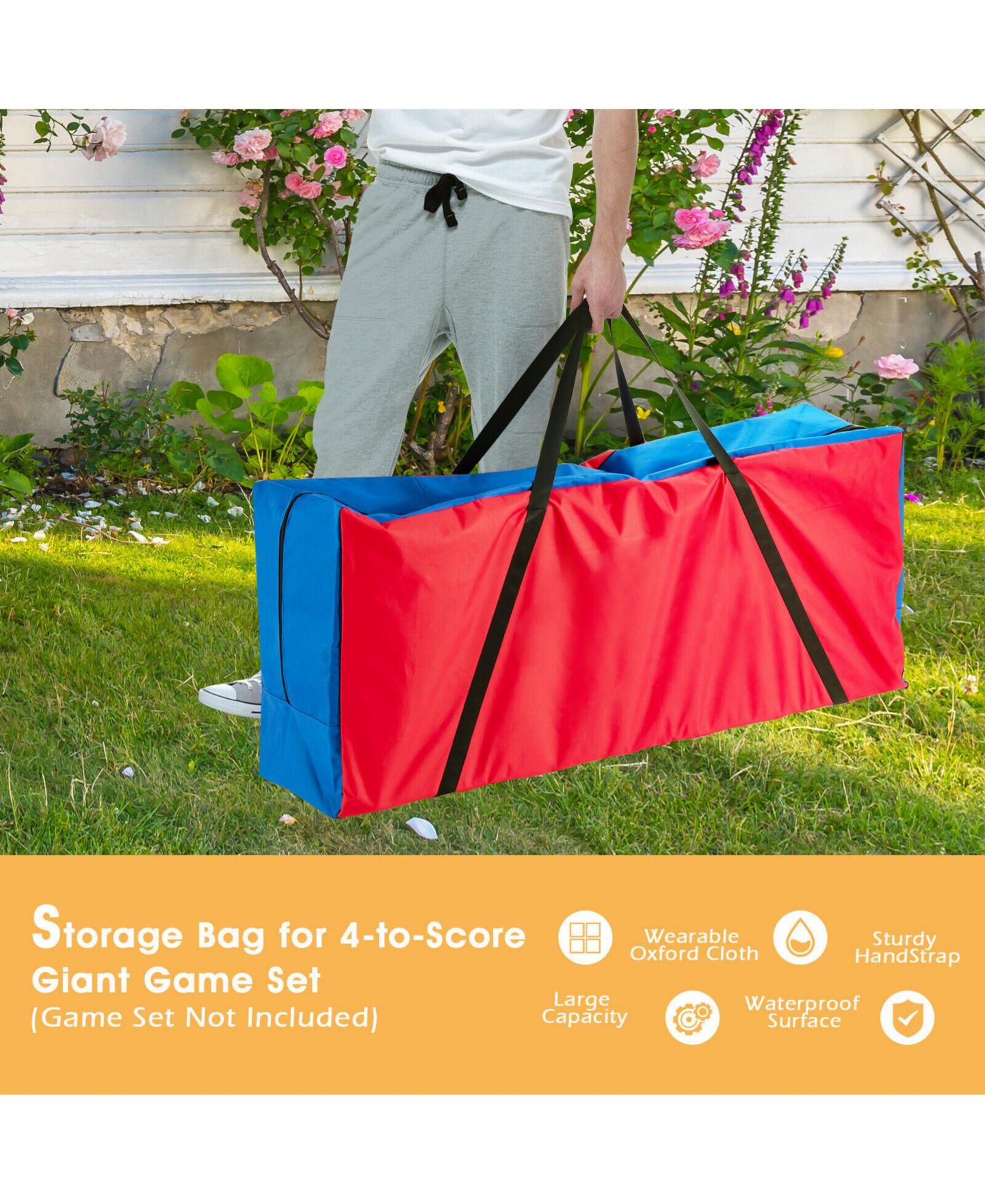 Детские игрушки Mecale 4 in a Row Game Carry Storage Bag with Durable Zipper, цвет: Красный — фото 7