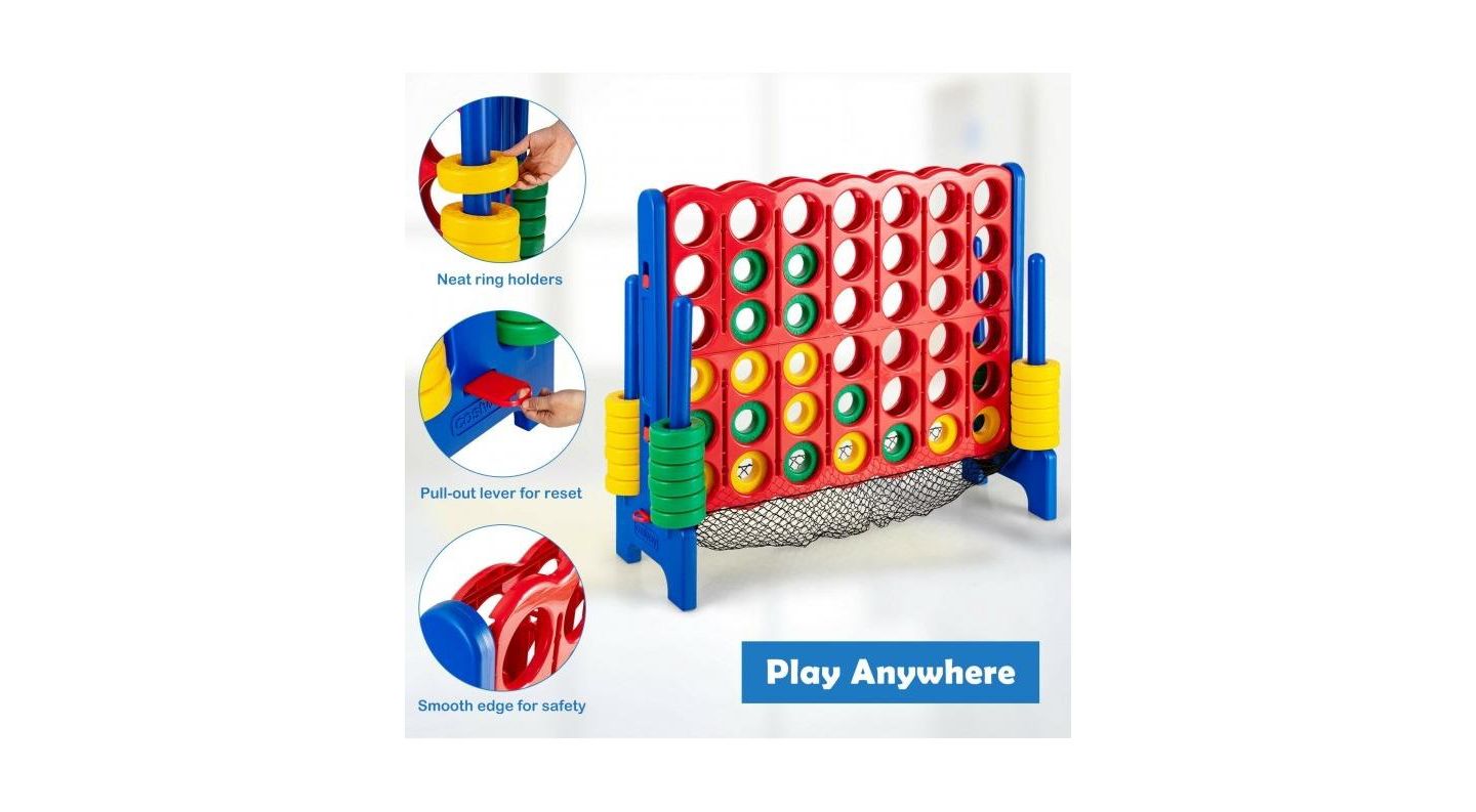 Детские игрушки Mecale 4-to-Score Giant Game Set with Net Storage, цвет: Красный — фото 5