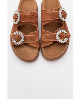 Morelia Suede Leather Slide Sandal (Women)