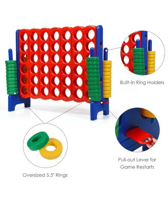 4-to-Score Giant Game Set with 42 Jumbo Rings and Quick-Release Slider