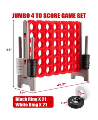 3.5 Feet Tall Jumbo 4-to-Score Giant Game Set with 42 Jumbo Rings