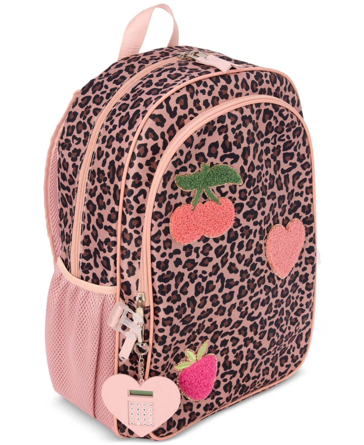 InMocean Big Girls Cheetah and Patch Backpack, Keychain & Lunch Bag Set
