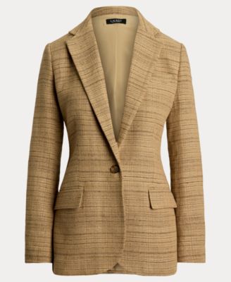 Women's Herringbone Linen-Blend Tweed Blazer