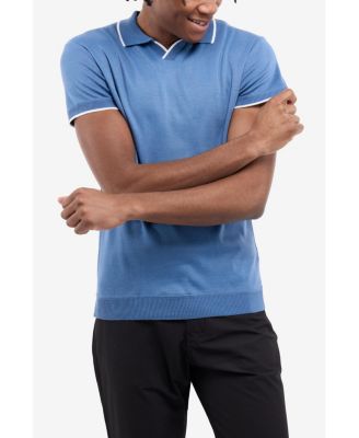 Men's Johnny Collar Short Sleeve Sweater Polo