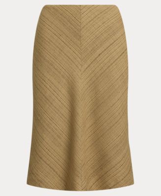 Women's Herringbone Linen-Blend Tweed Skirt