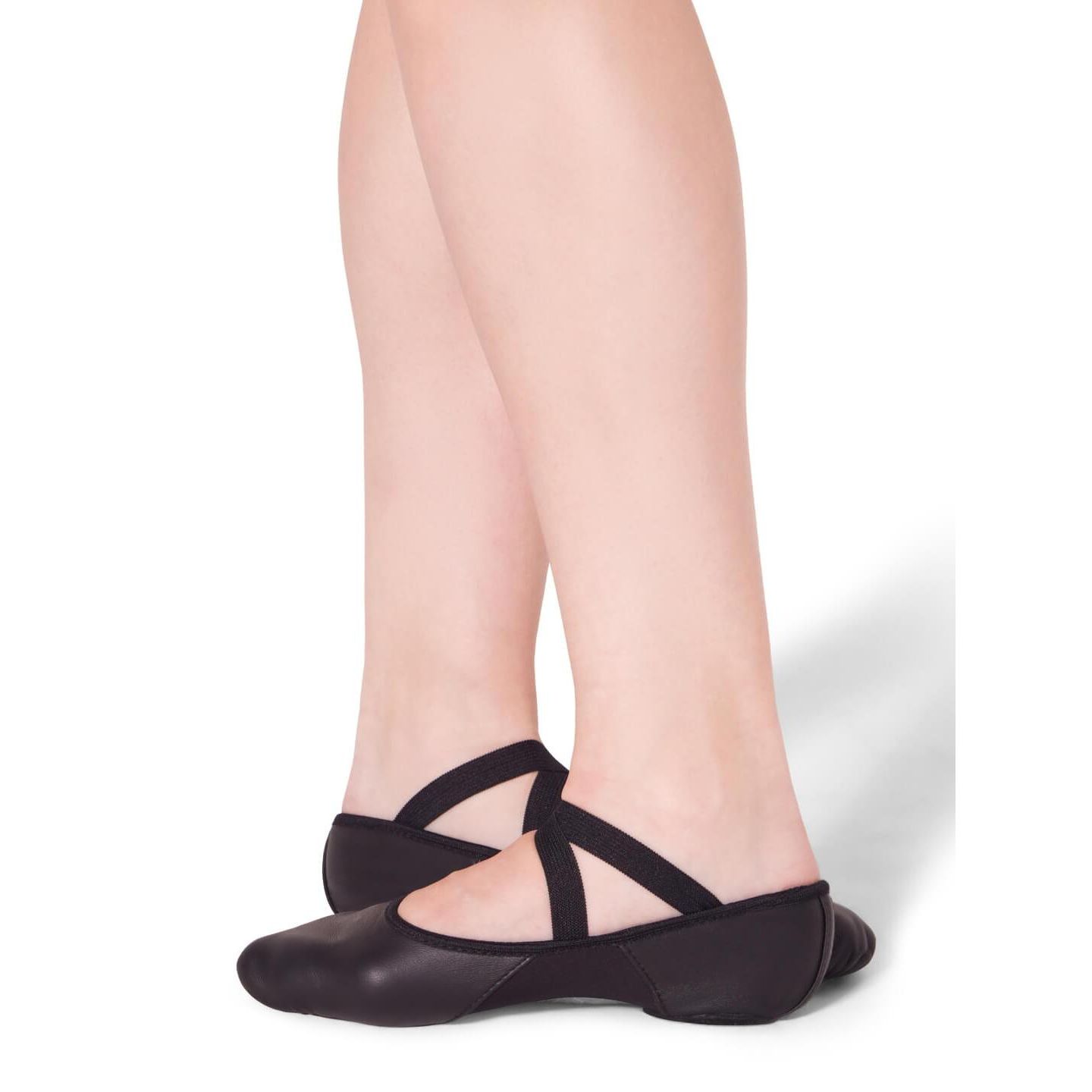 Обувь Capezio Hanami Leather Ballet Shoe, цвет: Чёрный — фото 1