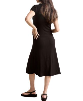 Maternity Softest Rib Maternity/Nursing Midi Dress