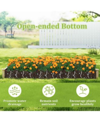 Raised Garden Bed with Legs and Drainage Holes for Backyard-Brown