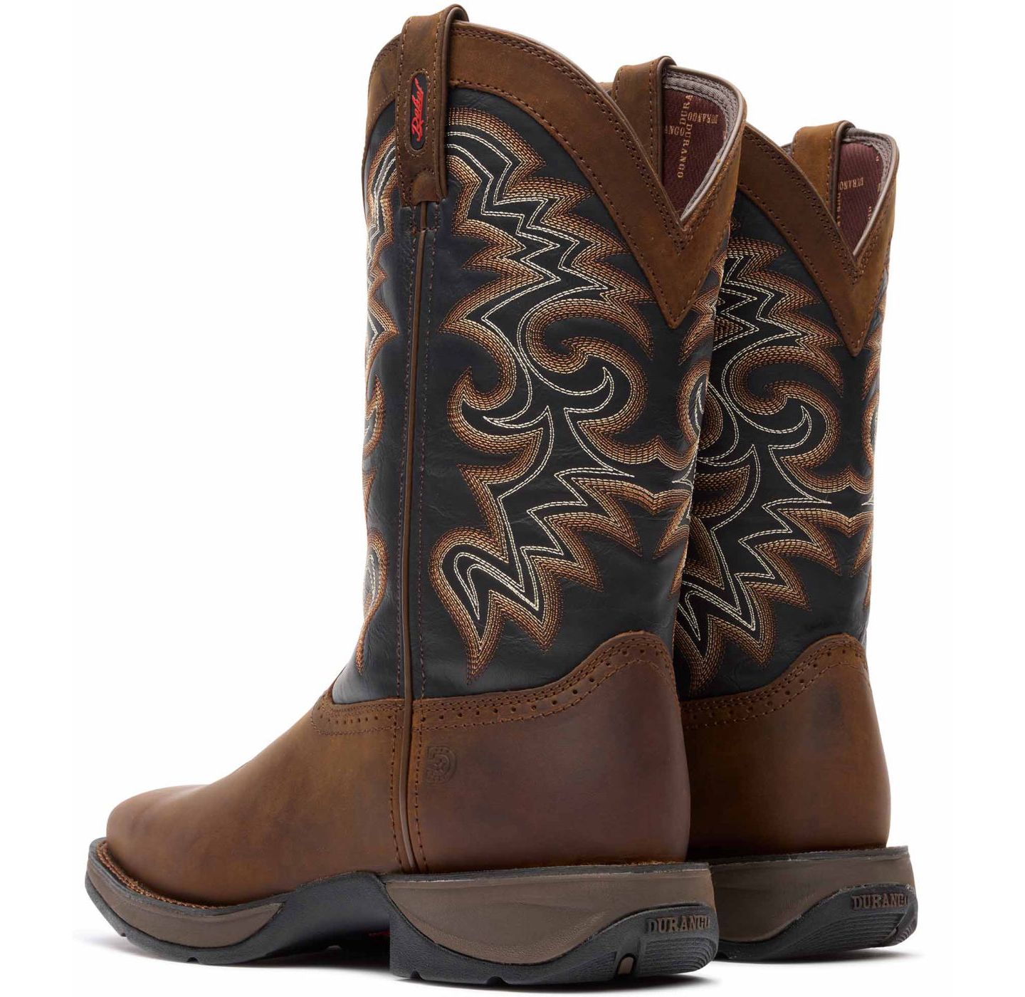 Мужские ботинки Rebel by Durango Pull-on Western Boot, цвет: Шоколадный / Тёмно-синий — фото 5