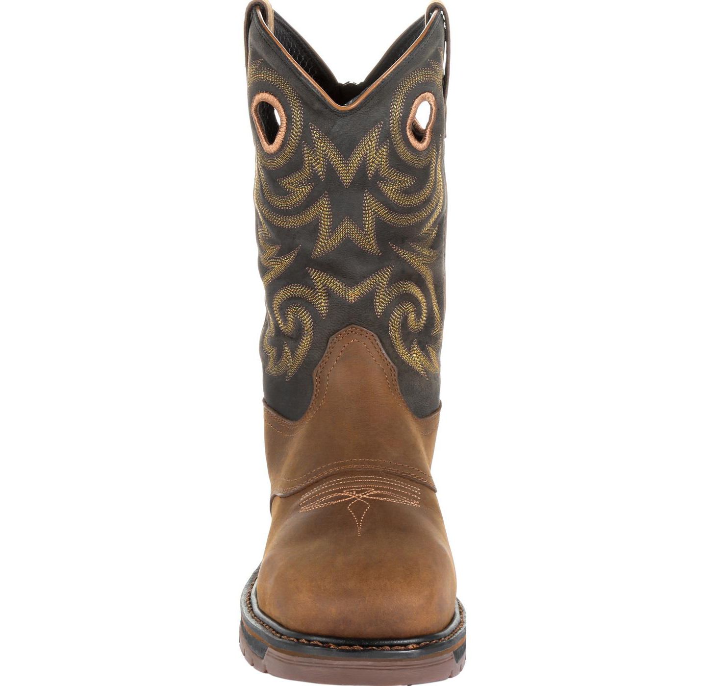 Мужские ботинки GEORGIA BOOT Carbo-Tec LT Steel Toe Waterproof Pull On Work Boot, цвет: Чёрный / Коричневый — фото 3