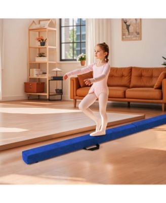 Folding Balance Beam with Solid Wood Base and Anti-slip Bottom