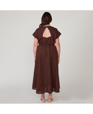 Plus Size Aubrey V-Neck Midi Dress