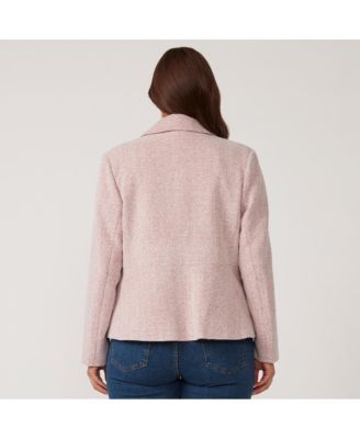 Plus Size Cropped Floater Pink Jacket