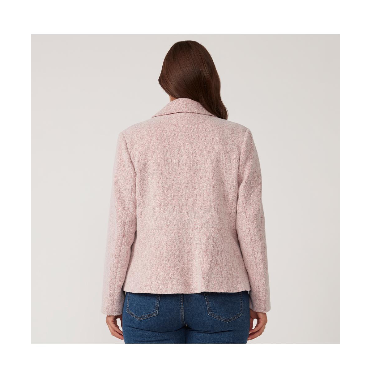 Estelle Cropped Floater Pink Jacket