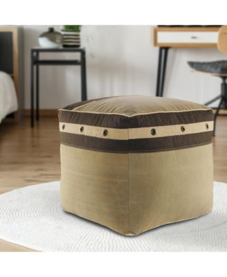 Versatile Cotton Ottoman for Extra Seating and Footrest