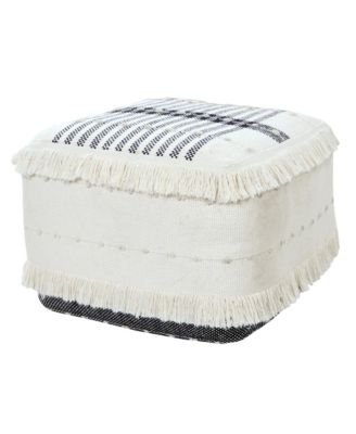 Cotton Ottoman for Living Room Footrest and Cozy Home Accent