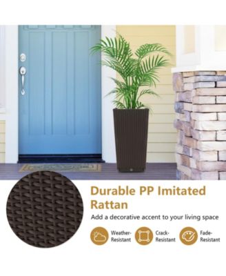 Large Garden Potting Bench Table with Display Rack and Hidden Sink-Natural