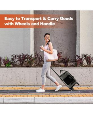 50-Can Large Leakproof Rolling Cooler with Detachable Bottom Plate