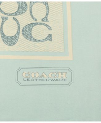 Textured Signature Print Silk Square Scarf