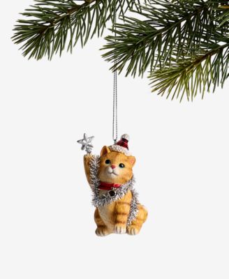 Holiday Lane Pets Orange Cat Ornament, Exclusively at Macy's