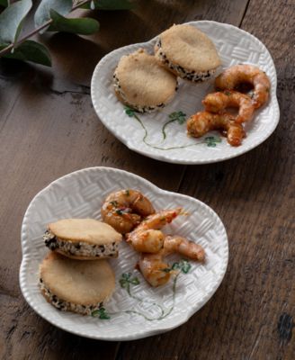 Shamrock Canape Plates, Set of 2