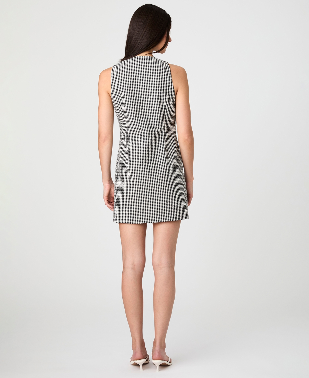 French Connection Gingham Sleeveless Cotton Minidress