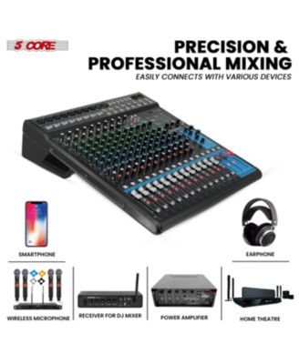 Audio DJ Mixer 16 Channel Sound Board Console w SPX Effect 48V Phantom Power MX 16CH XU