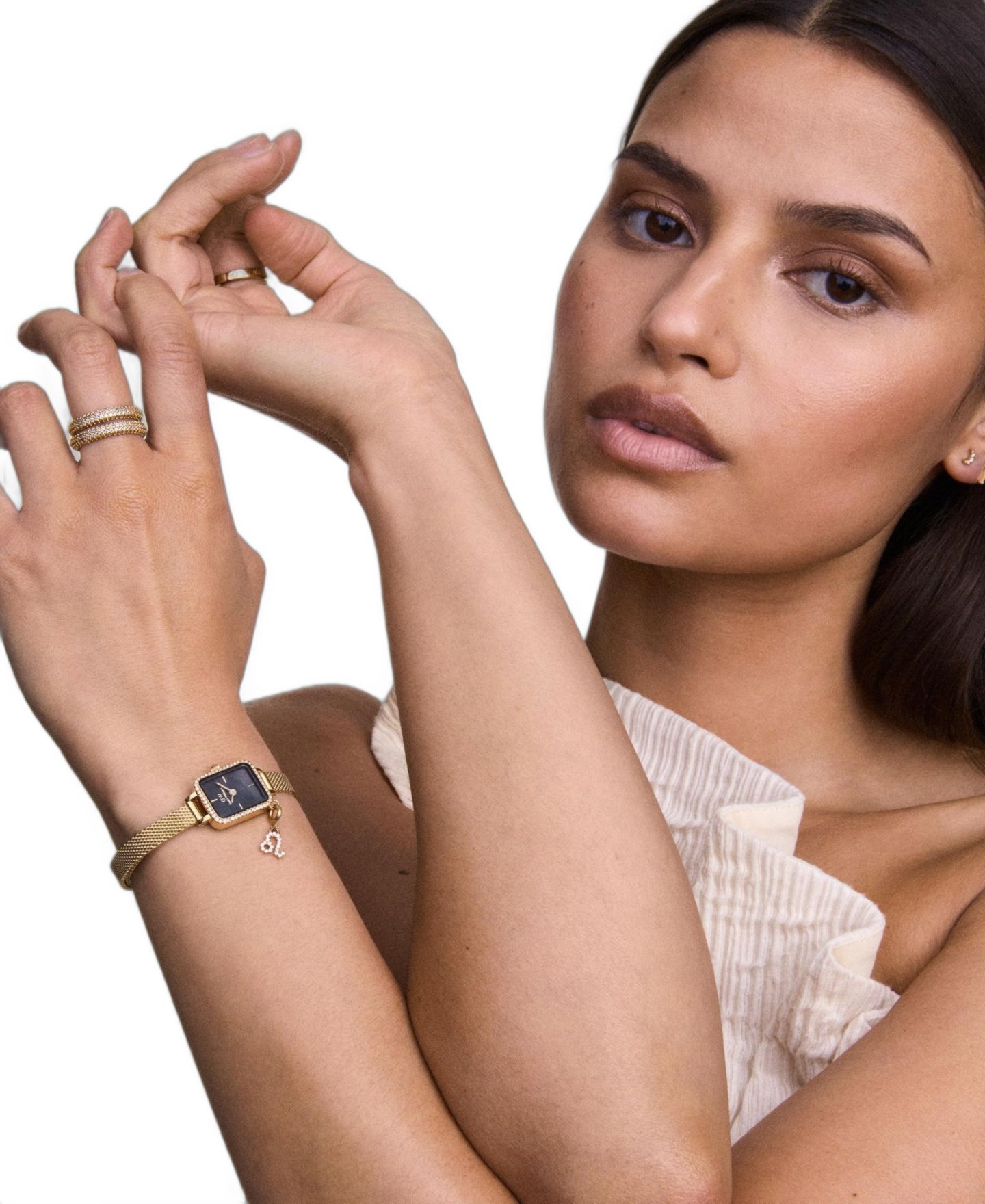 Женские часы Daniel Wellington Gold Tone Stainless-Steel Watch Charm — фото 2