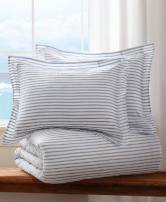 Tobago Stripe Reversible 3-Pc. Duvet Cover Set, Queen