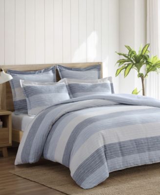 Sand Stripes Textured 3-Pc. Comforter Set, Full/Queen