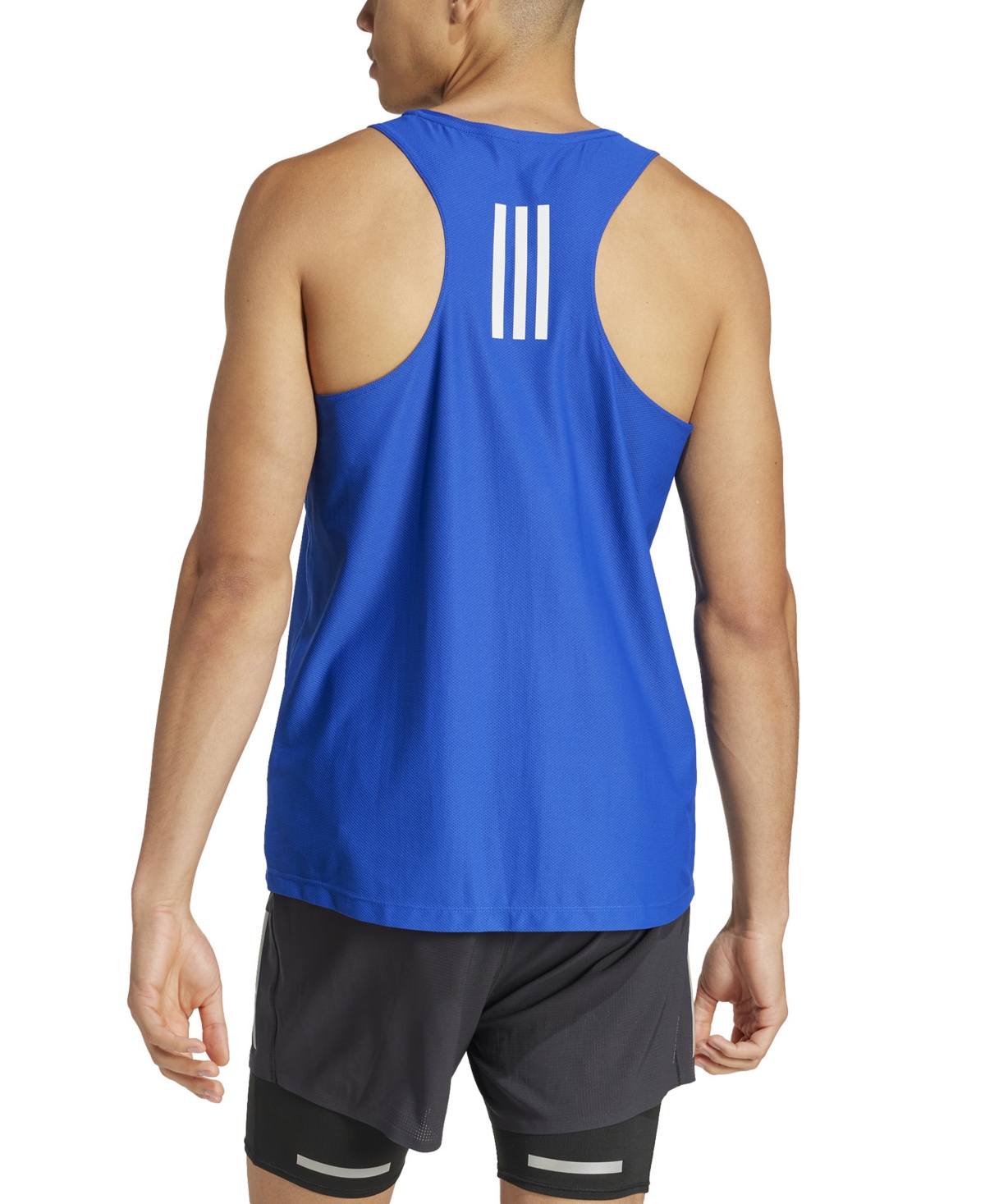 Adidas Originals Men's Own The Run Moisture-wicking Tank Top In Blue