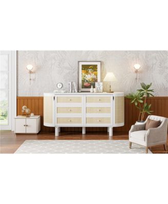 Full Murphy Bed with Hidden Storage & Modern Woven Design