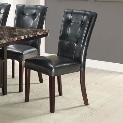 Streamdale Leather Upholstered Dining Chair, Black(Set Of 2)