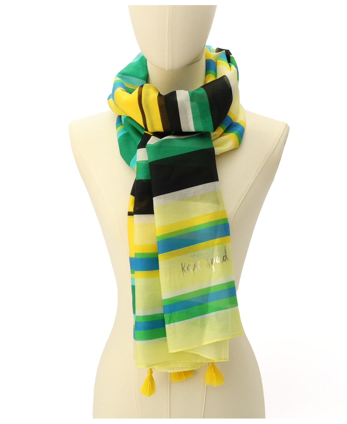 Shop Kate Spade Women's Sunny Stripe Oblong Scarf