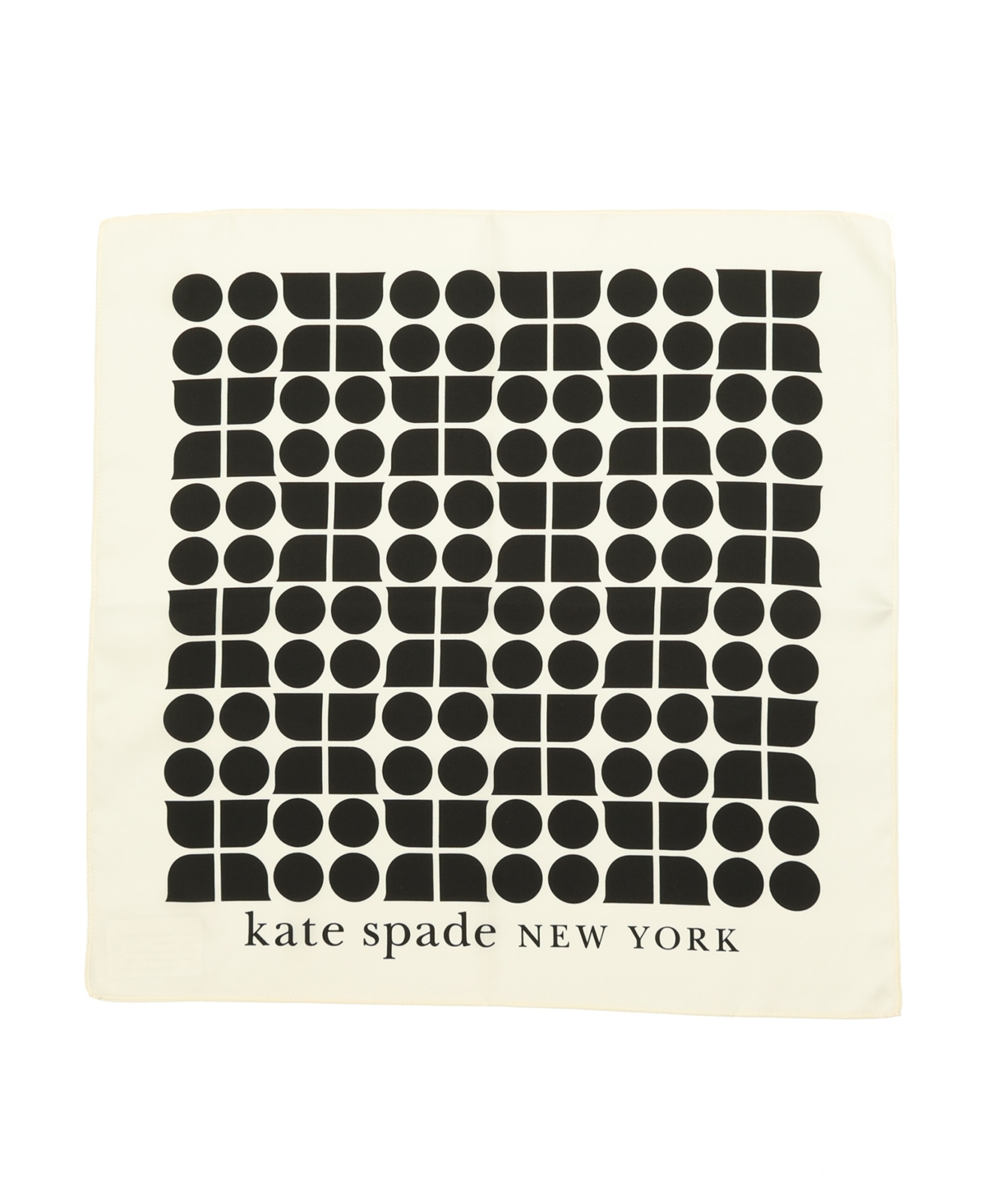 Women's Noel Silk Bandana Scarf - Black Fresh White
