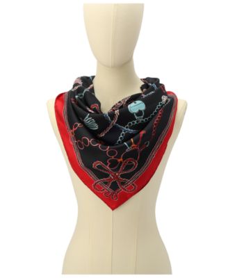 Women's Lock and Key Silk Square Scarf