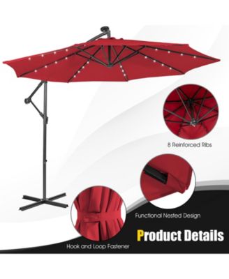 10 Feet Patio Cantilever Umbrella with Tilting System