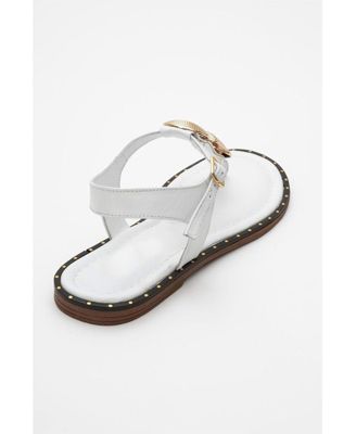 Giulia Leather Flat Sandal (Women)