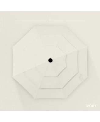 10ft 3-Tier Patio Umbrella, Market Sun Shade w/ Tilt Adjustment, Easy Crank