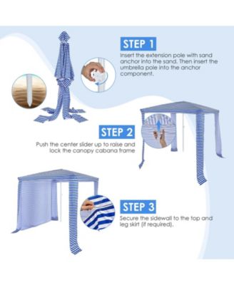 6.6 x 6.6 Feet Foldable and Easy-Setup Beach Canopy With Carry Bag