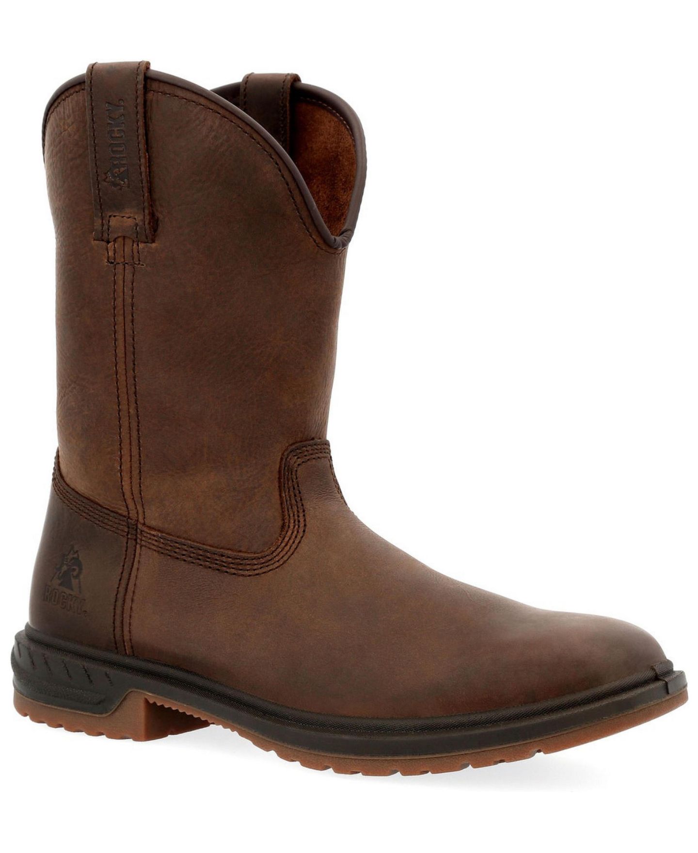 Мужские ботинки ROCKY Worksmart Unlined Western Boot, цвет: Тёмный коричневый — фото 1