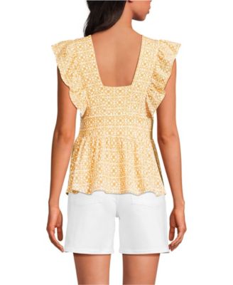 Women's Lightweight Jersey Ruffle Peplum Top