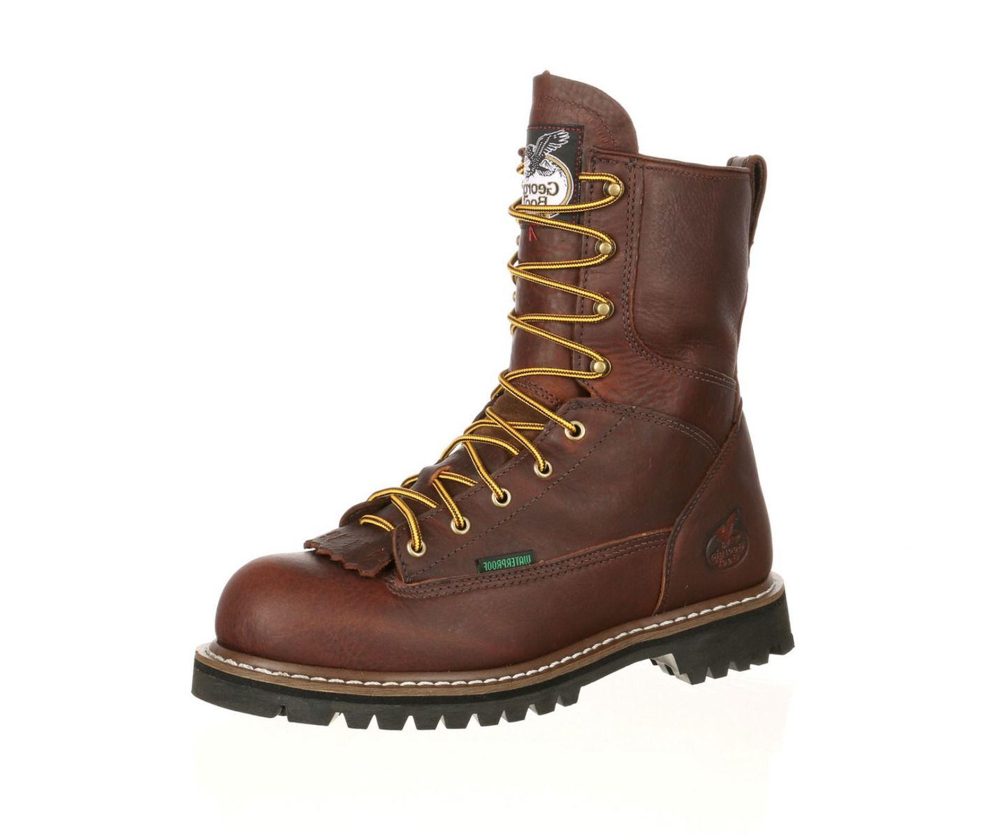 Мужские ботинки GEORGIA BOOT Steel Toe Waterproof Lace-To-Toe Work Boot, цвет: Коричневый — фото 7