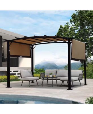 Universal Canopy Cover Replacement for 12x9 Ft Curved Outdoor Pergola Structure