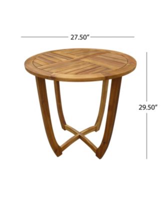 Outdoor Round Coffee Table with Storage Tray 2 Tier Oval End Tables Wooden Small Side Table