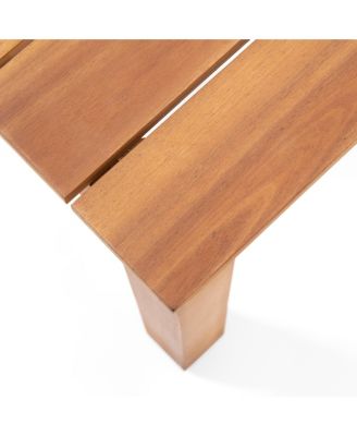 Outdoor Patio Acacia Wood Square Outdoor Side Table