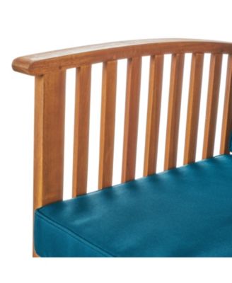 Outdoor 4-Pcs Set Acacia Wood Sofa Set with Water Resistant Cushions