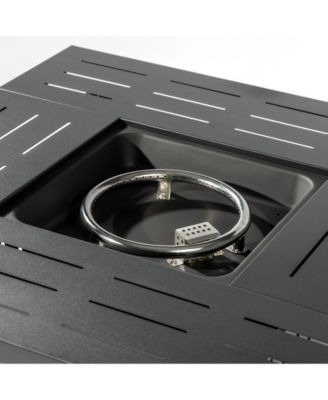 34inches Steel fire pit table Gas Fire Pit for Outdoor Outside Patio